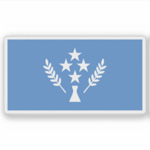 Vlag van Kosrae (Strong's Island), Micronesië Sticker