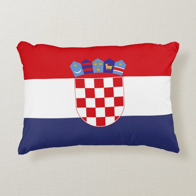 Vlag van Kroatië Accent Kussen (Voorkant)