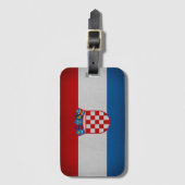 Vlag van Kroatië Bagagelabel (Voorkant (verticaal))
