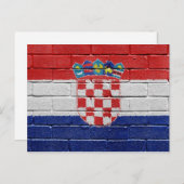 Vlag van Kroatië Briefkaart (Voorkant / Achterkant)