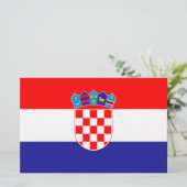 Vlag van Kroatië Briefpapier (Staand voorkant)