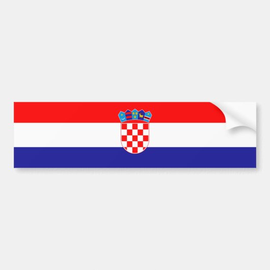 Vlag van Kroatië Bumpersticker (Voorkant)
