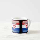 Vlag van Kroatië Espresso Kop (Voorkant rechts)