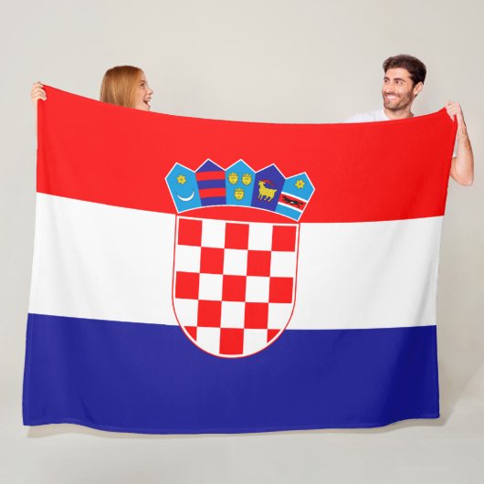 Vlag van Kroatië Fleece Deken (In situ)