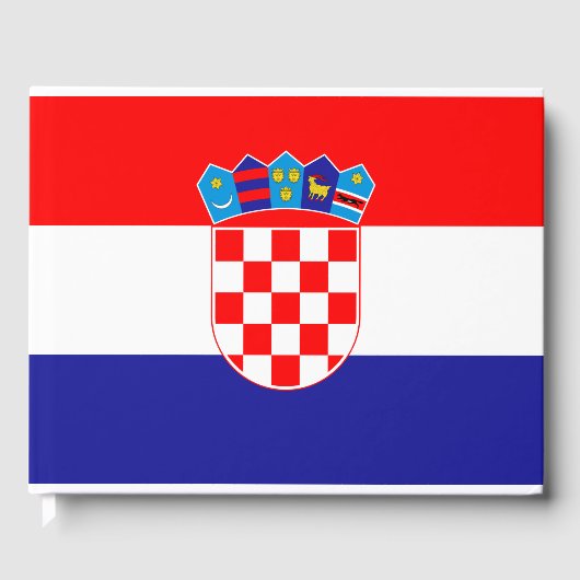 Vlag van Kroatië Gastenboek (Voorkant)