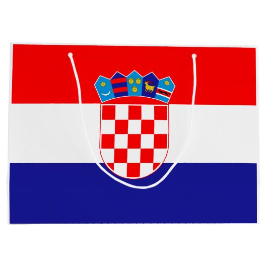 Vlag van Kroatië Groot Cadeauzakje (Achterkant)