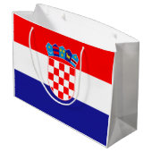 Vlag van Kroatië Groot Cadeauzakje (Achterkant Gekanteld)