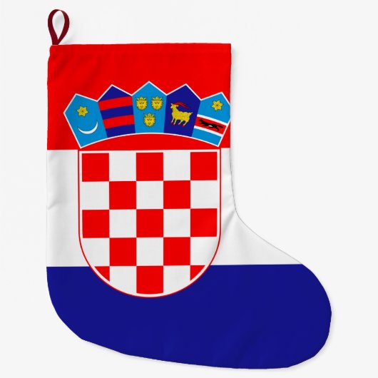 Vlag van Kroatië Grote Kerstsok (Voorkant)