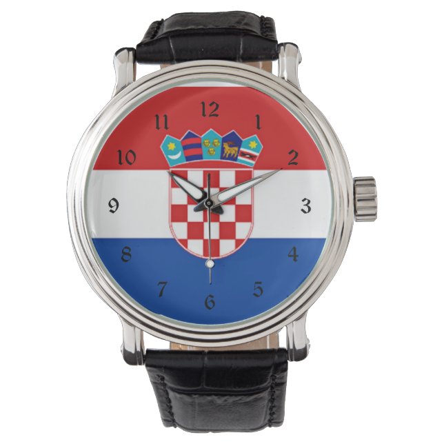 Vlag van Kroatië Horloge (Voorkant)