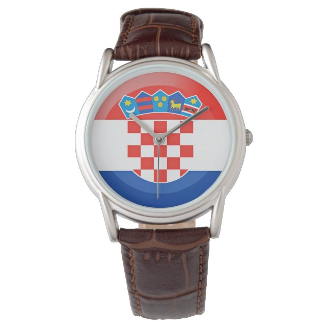 Vlag van Kroatië Horloge (Voorkant)