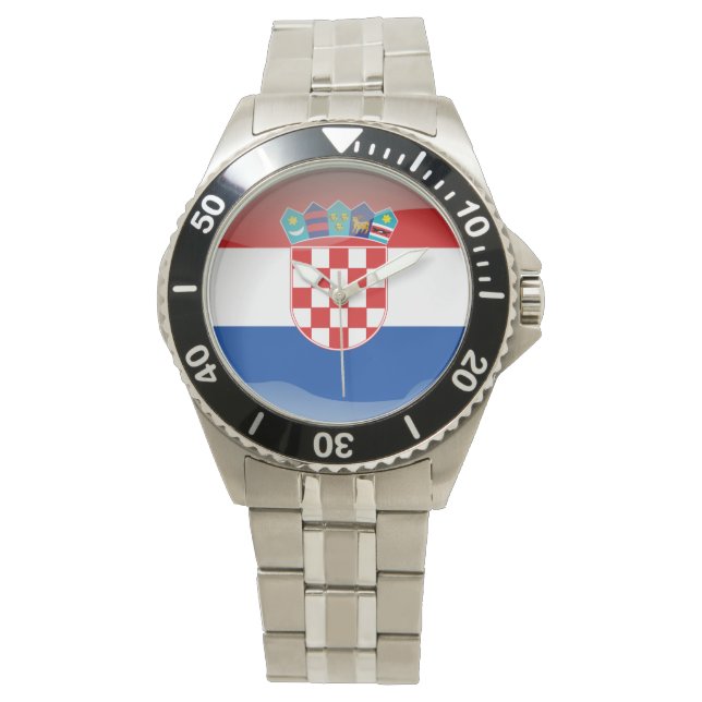 Vlag van Kroatië Horloge (Voorkant)