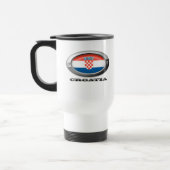 Vlag van Kroatië in Lijst staal Reisbeker (Links)