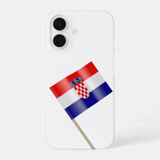 Vlag van Kroatië iPhone 16 Hoesje (Achterkant)