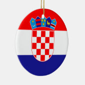 Vlag van Kroatië Keramisch Ornament (Rechts)