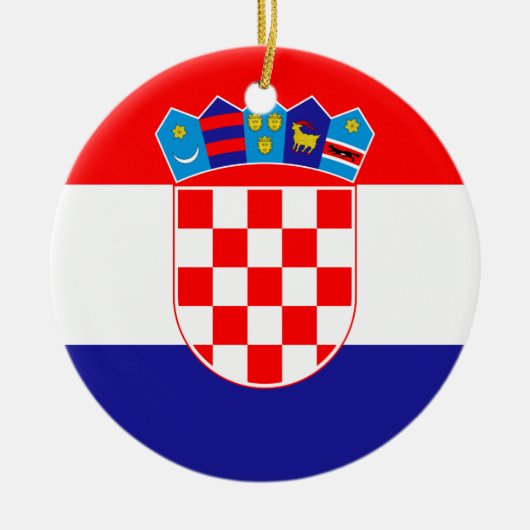Vlag van Kroatië Keramisch Ornament (Voorkant)