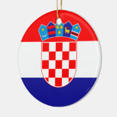 Vlag van Kroatië Keramisch Ornament (Links)