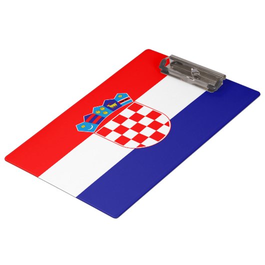 Vlag van Kroatië Klembord (Gekanteld)