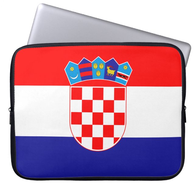 Vlag van Kroatië Laptop Sleeve (Voorkant)