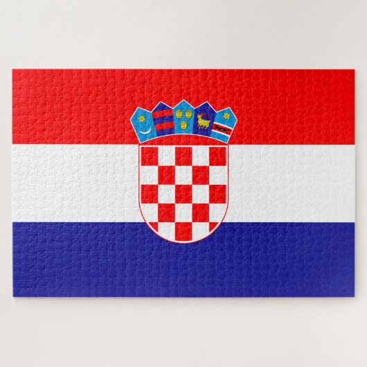 Vlag van Kroatië Legpuzzel (Horizontaal)