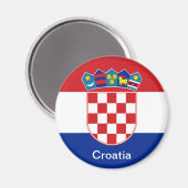 Vlag van Kroatië Magneet (Voorkant / Achterkant)