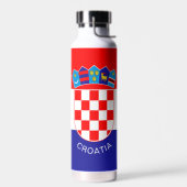 Vlag van Kroatië met aangepaste tekst Waterfles (Links)