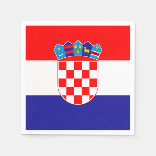 Vlag van Kroatië Papieren servetten (Voorkant)
