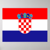 Vlag van Kroatië Poster (Voorkant)