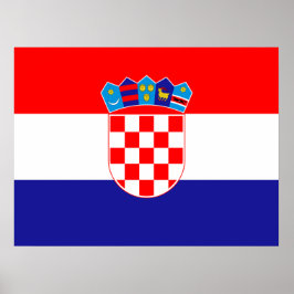 Vlag van Kroatië Poster