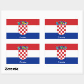 Vlag van Kroatië Rechthoekige Sticker (Vel)
