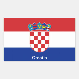 Vlag van Kroatië Rechthoekige Sticker