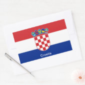 Vlag van Kroatië Rechthoekige Sticker (Envelop)