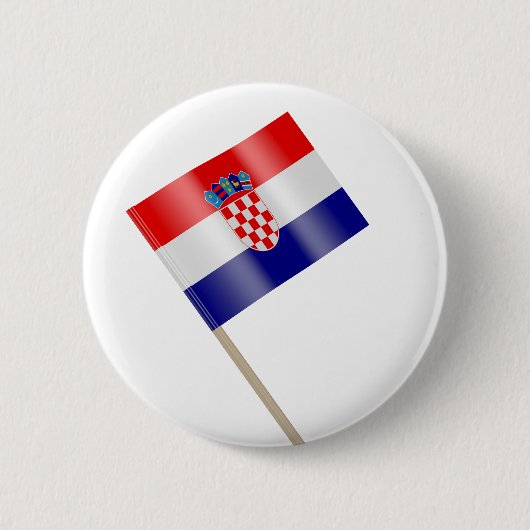 Vlag van Kroatië Ronde Button 5,7 Cm (Voorkant)