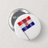 Vlag van Kroatië Ronde Button 5,7 Cm (Voorkant /achterkant)