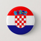 Vlag van Kroatië Ronde Button 5,7 Cm (Voorkant)