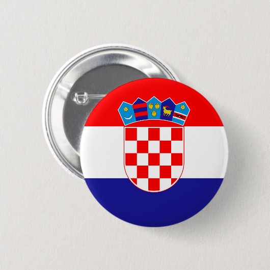 Vlag van Kroatië Ronde Button 5,7 Cm (Voorkant /achterkant)