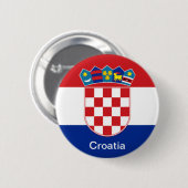 Vlag van Kroatië Ronde Button 5,7 Cm (Voorkant /achterkant)