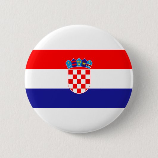 Vlag van Kroatië Ronde Button 5,7 Cm (Voorkant)