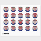 Vlag van Kroatië Ronde Sticker (Vel)