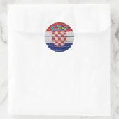 Vlag van Kroatië Ronde Sticker (Tas)
