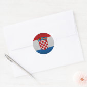 Vlag van Kroatië Ronde Sticker (Envelop)