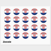 Vlag van Kroatië Ronde Sticker (Vel)