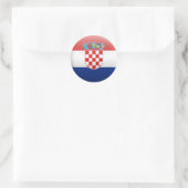 Vlag van Kroatië Ronde Sticker (Tas)