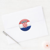 Vlag van Kroatië Ronde Sticker (Envelop)