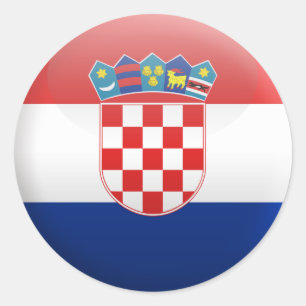 Vlag van Kroatië Ronde Sticker