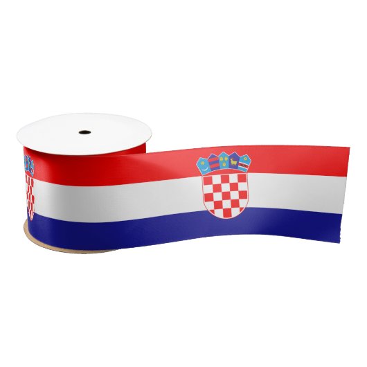 Vlag van Kroatië Satijnen Lint (Spoel)