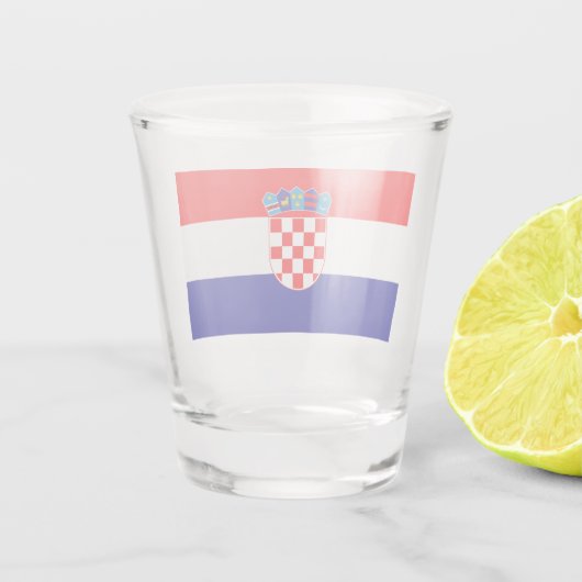 Vlag van Kroatië Shot Glas (Achterkant)