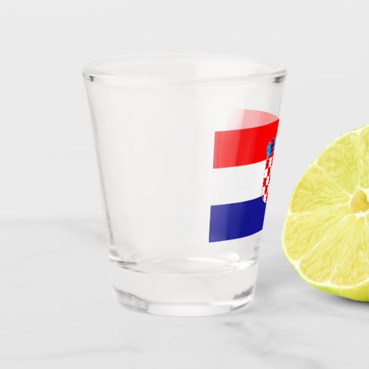 Vlag van Kroatië Shot Glas (Links)