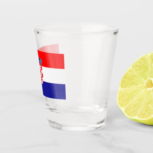 Vlag van Kroatië Shot Glas (Rechts)