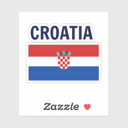 Vlag van Kroatië Sticker (Vel)