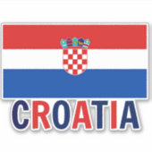 Vlag van Kroatië Sticker (Voorkant)